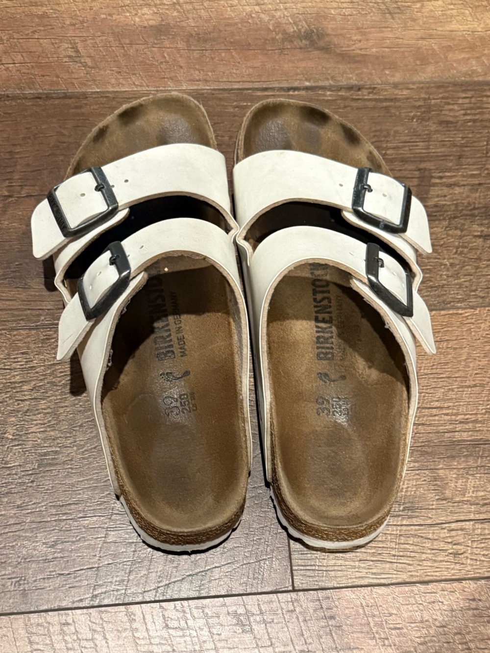 Birkenstock White Arizona Two-Strap Sandals - Picture 2 of 2